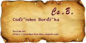 Csöndes Boróka névjegykártya